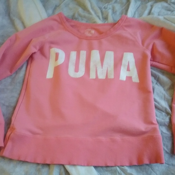 Puma Crew Sweatshirt Pullover Pink - Picture 2 of 5